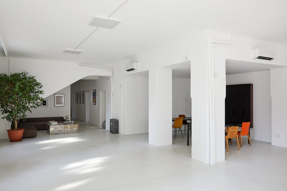 Spacious contemporary apartment with minimalist design and bright natural light.